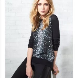 Joie Malena Snow Leopard Sweater